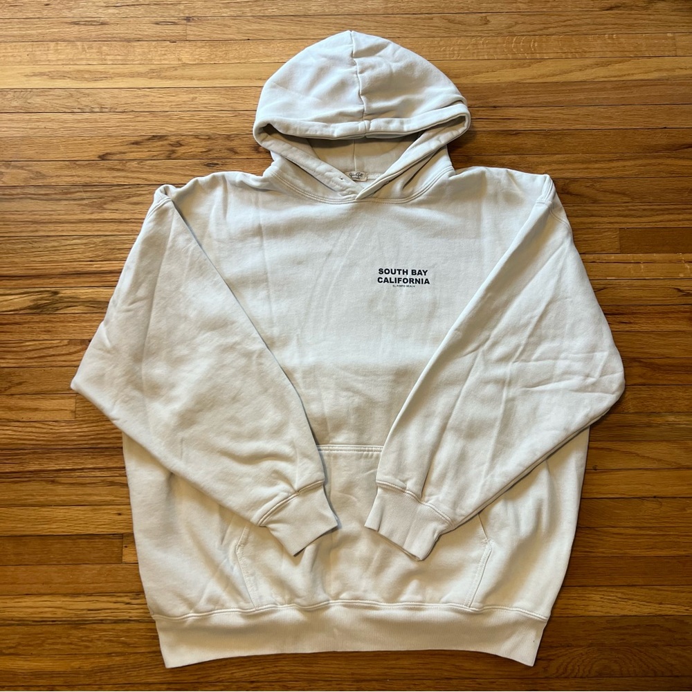 Brandy Melville White 'South Bay California' Hoodie